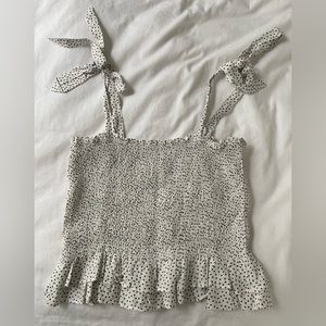 Black and White Polka Dot Tank Top
